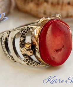 Vintage Coral Ring, Coral Ring, Gemstone Ring, Coral Jewelry, Statement Ring, Vintage Ring, Boho Ring, Handmade Ring, Red Coral, Red Ring