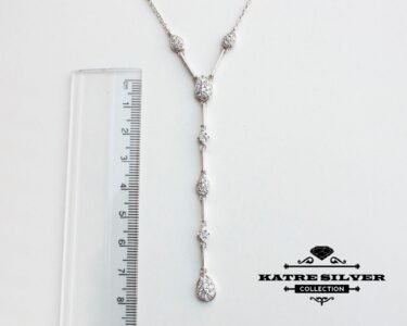 Teardrop Tassel Necklace, Long Statement Necklace, Teardrop Pendant Necklace, Tassel Necklace, Elegant Jewelry for Women - Image 10