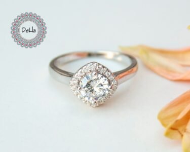 Promise Ring for Her Silver, Unique Promise Ring, Silver Promise Ring, Unique Silver Ring, Gift Ring, Unique Ring, Solitaire Ring, Dainty Ring - Image 2