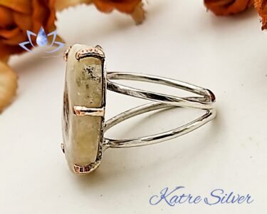 Solar Quartz Ring – Elegant Raw Gemstone Handmade Unique Shape Ring for Women - Image 6