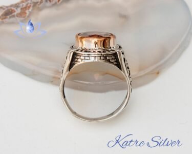 Ottoman Style Color Changing Cool Turkish Silver Zircon Handmade Ring, Oval Cocktail Designer Ring, 925 Silver Ring, Gift Ring - Image 8