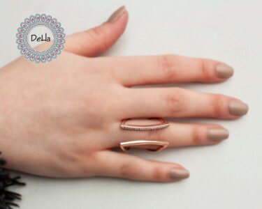 Open Cuff Ring, Open Silver Ring, Long Ring, Cuff Ring, Open Ring, Cz Ring, Designer Ring, Unique Ring, Adjustable Ring, Trendy Rings, Ring - Image 2