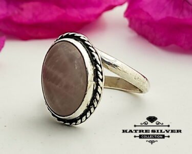 Rose Quartz Ring – Elegant Pink Gemstone Sterling Silver Ring Gift for Women - Image 4