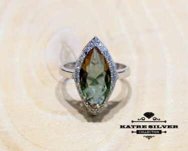 Color Change Diaspore Ring – Elegant Marquise Handmade Silver Ring for Women - Image 7