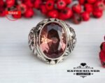Mens Handmade Ring, Turkish Handmade Silver, Zultanite Men Ring, Ottoman Mens Ring, Diaspore Ring, Gift for Him, 925k Sterling Silver - Image 3