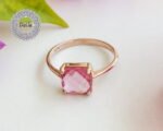 Pink Quartz Ring Small - Pink Stacking Ring - Small Layering Ring - Combination Rings - Stackable Ring - Gemstone Rings - Dainty Pink Ring - Image 5