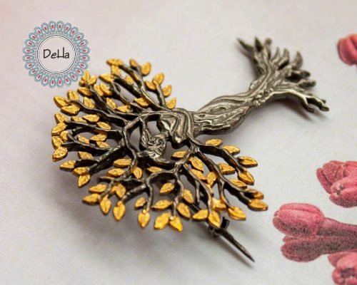 Tree of Life Brooch, Silver Tree Brooch, Tree Brooch, Statement Brooch, Tree of Life Gift, Mothers Brooch, Vintage Brooch, Gift for Her - Image 5