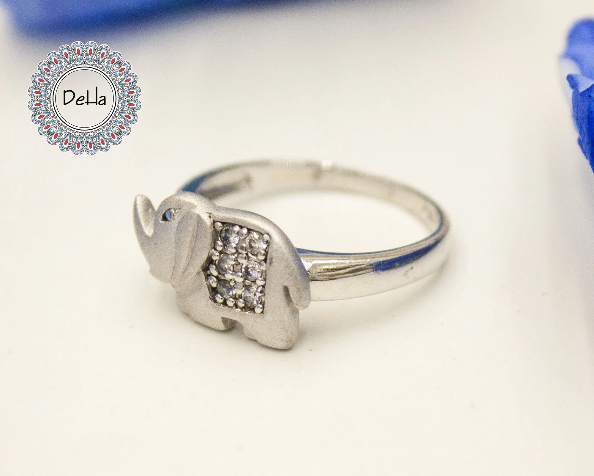 Lucky Elephant Ring – Elegant Silver Animal Ring Gift for Women - Image 3