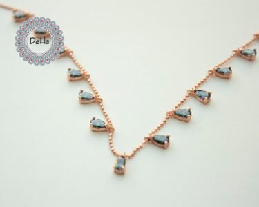 Mystic Topaz Necklace – Elegant Dainty CZ Dangle Minimal Necklace for Women - Image 3