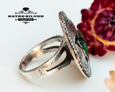 Green Fish Ring, Statement Animal Ring, Silver Fish Ring, Handmade Ocean Ring, Unique Jewelry for Women - Image 7