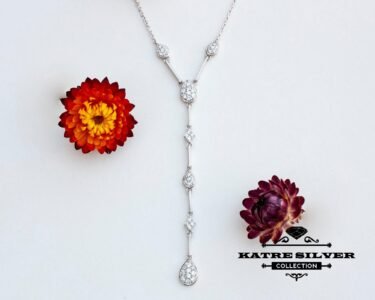 Teardrop Tassel Necklace, Long Statement Necklace, Teardrop Pendant Necklace, Tassel Necklace, Elegant Jewelry for Women - Image 2