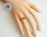 Pink Quartz Ring Small - Pink Stacking Ring - Small Layering Ring - Combination Rings - Stackable Ring - Gemstone Rings - Dainty Pink Ring - Image 2
