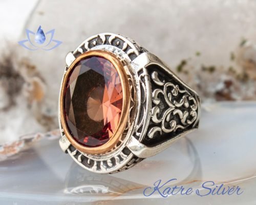 Ottoman Style Color Changing Cool Turkish Silver Zircon Handmade Ring, Oval Cocktail Designer Ring, 925 Silver Ring, Gift Ring