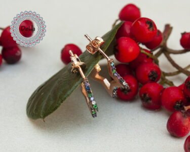 Star Earrings – Elegant Tiny Multi Stone Stud Earrings Gift for Women - Image 4