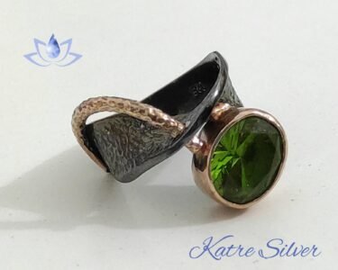 Diaspore Custom Design Ring, Art Deco Ring, Sterling Silver Ring, Custom Ring, Designer Ring, Color Changing Ring, Gift for Her - Image 4