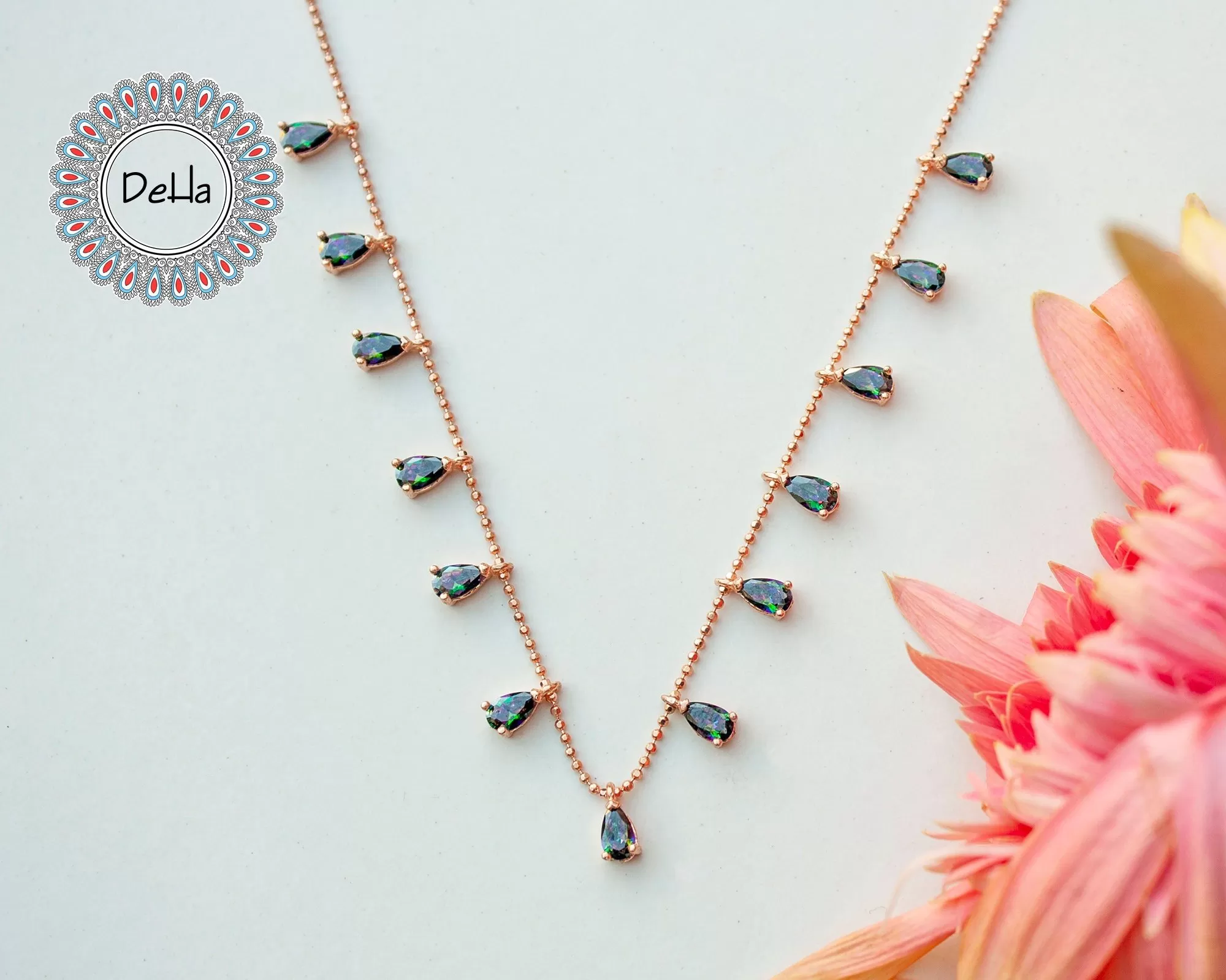 mystic topaz necklace