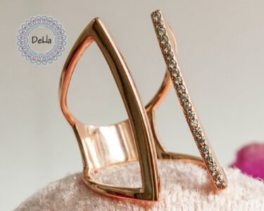 Open Cuff Ring, Open Silver Ring, Long Ring, Cuff Ring, Open Ring, Cz Ring, Designer Ring, Unique Ring, Adjustable Ring, Trendy Rings, Ring - Image 5