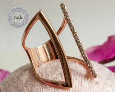 Open Cuff Ring, Open Silver Ring, Long Ring, Cuff Ring, Open Ring, Cz Ring, Designer Ring, Unique Ring, Adjustable Ring, Trendy Rings, Ring - Image 9