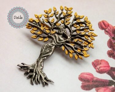Tree of Life Brooch, Silver Tree Brooch, Tree Brooch, Statement Brooch, Tree of Life Gift, Mothers Brooch, Vintage Brooch, Gift for Her - Image 3