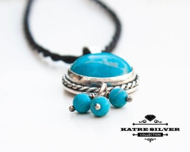 Turquoise Pendant with Dangles, Turquoise Jewelry, Blue Turquoise, Turquoise Necklace, Dangle Pendant, Blue Pendant, Turquoise Gift, Turquoise - Image 5