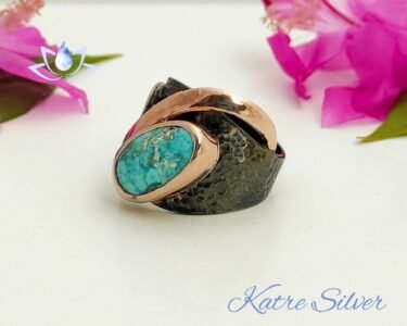 Green Turquoise Ring, Handmade Ring, Turquoise Ring, Turquoise Jewelry, Gemstone Ring, Statement Ring, Birthstone Ring, 925 Silver Ring, Boho - Image 6