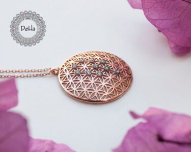 Medium Circle Flower Of Life Pendant, Yoga Necklace, Spiritual Necklace, Life Necklace, Circle Necklace, Chakra Pendant, Energy Necklace - Image 4