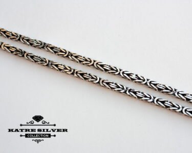 Handmade 4mm Solid 925 Sterling Silver Mens Necklace Square Balinese Byzantine Kings Chain, Byzantine Chain, Byzantine Necklace, Silver Chain - Image 4