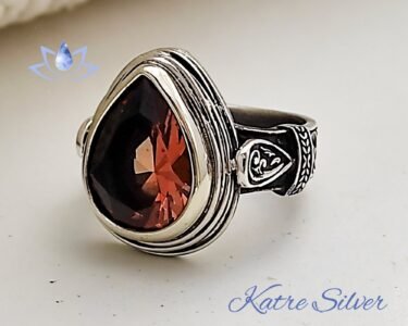 Wire Wrapped Teardrop Turkish Diaspore Ring, Wire Wrap Ring, Wire Wrapped Rings, Diaspore Ring, Color Change Ring, Gift For Her - Image 5