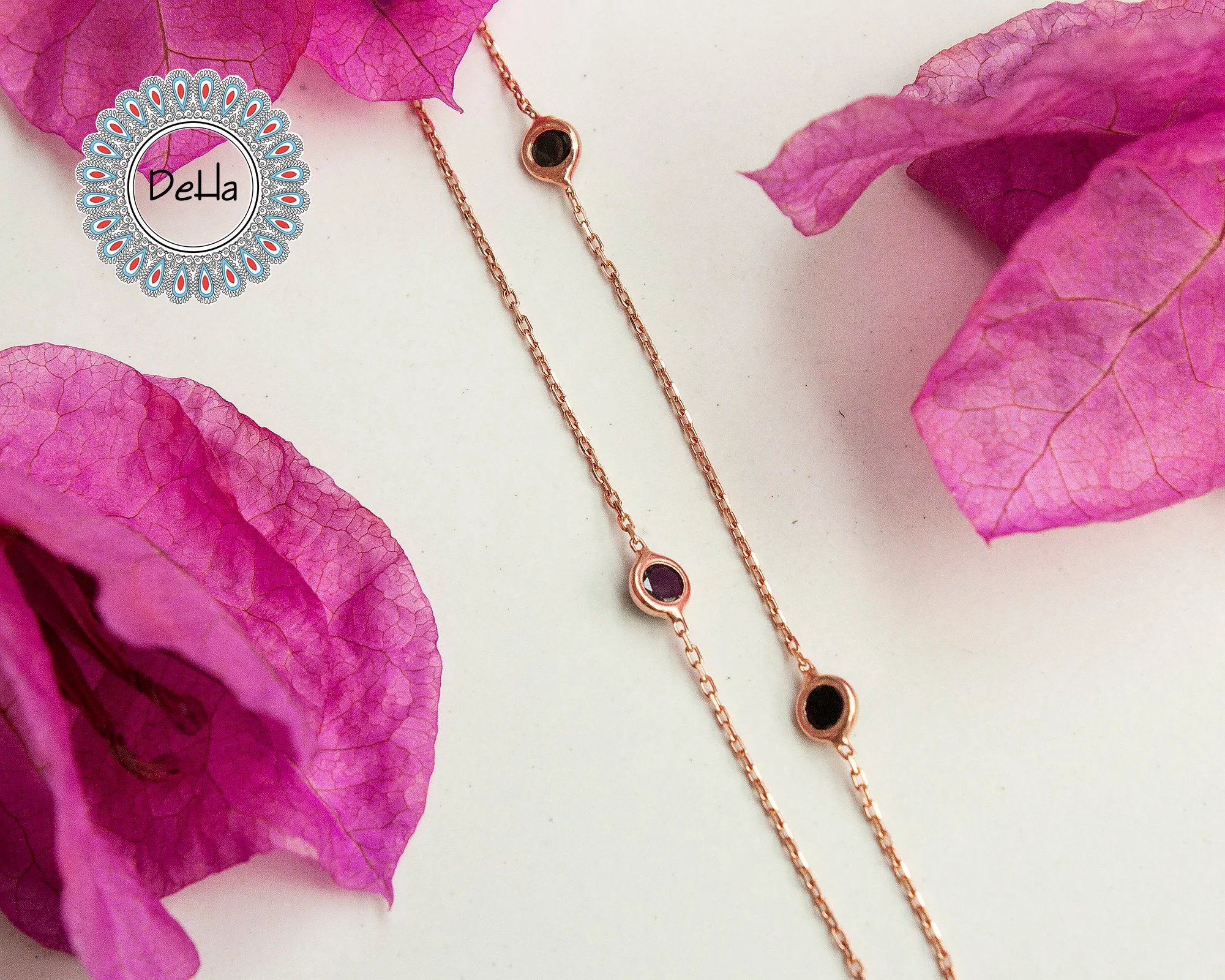 Onyx Station Long Necklace, Station Necklace, Onyx Chain, Onyx Necklace, Layering Necklace, Black Necklace, Onyx Jewelry, Long Necklace - Image 3