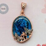 Monarch Pendant, Altered Art Pendant, Butterfly Pendant, Butterfly Art, Art Pendant, Gift for Her, Shell Pendant, Shell Jewelry