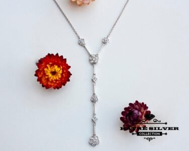 Flower Tassel Necklace, Long Tassel Necklace, Tassel Necklace, Flower Necklace, Long Necklace, Statement Necklace, Flower Pendant, Necklace - Image 2