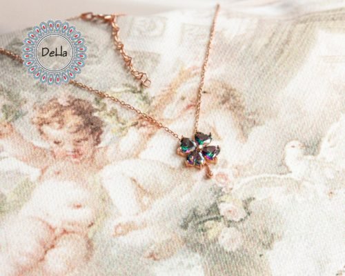Four Leaf Mystic Topaz Pendant, Shamrock Necklace, Clover Charm, Four Leaf Clover, Lucky Necklace, Dainty Necklace, Luck Necklace, Rainbow - Image 8