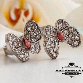 Dual Birthstone Ring, Butterfly Ring, Open Ring, Adjustable Ring, Birthstone Ring, Modern Ring, Gift Ring, Garnet Ring, Ring for Women