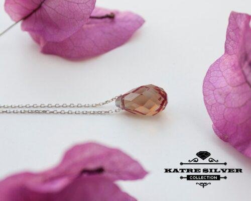 Sultanite Diaspore Teardrop Necklace, Diaspore Necklace, Diaspore Pendant, Sultanite Necklace, Teardrop Necklace, Minimalist Necklace - Image 4