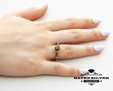 Stunning Oval Tourmaline Ring 925 Sterling Silver – Handmade Gemstone Statement Ring, Unique Vintage Solitaire Ring Gift for Women - Image 4