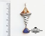 Triangle Tanzanite Art Deco Pendant, Tanzanite Pendant, Tanzanite Necklace, Blue Tanzanite, Tanzanite Jewelry, Blue Stone Pendant, Gemstone - Image 7