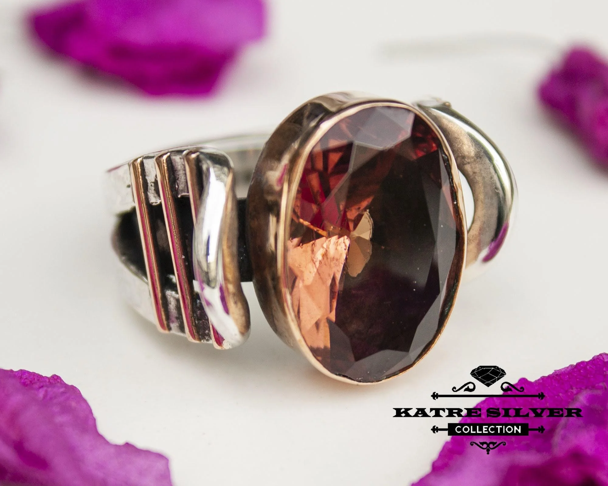 Stunning Oval Diaspore Ring 925 Sterling Silver – Color Changing Gemstone Ring, Elegant Solitaire Ring for Women - Image 6