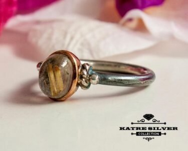 Golden Rutile Quartz Ring, Rutilated Quartz, Gemstone Ring, Quartz Ring, Dainty Ring, Quartz Jewelry, Natural Stone Ring, Unique Ring, Ring - Image 4