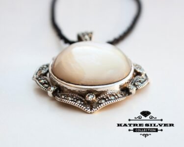 Stunning Large Shell Pendant Necklace 925 Sterling Silver – Handmade Seashell Statement Jewelry, White Ocean Inspired Summer Gift for Women - Image 4