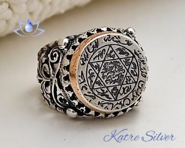 Stunning Solomon Seal Ring 925 Sterling Silver – Talisman Mens Ring, Ottoman Turkish Handmade Statement Ring for Him - Image 3