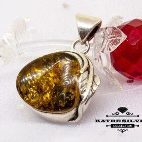 Natural Amber Necklace, Unique Amber Jewelry, Natural Amber Pendant, Rare Amber, Baltic Amber, Natural Gift