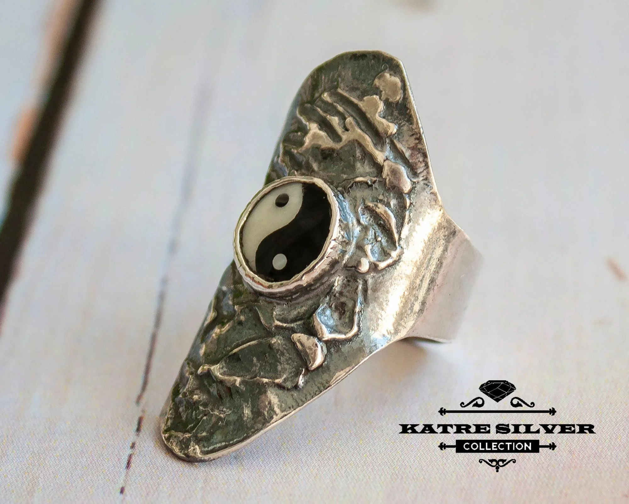 Stunning Yin Yang Ring 925 Sterling Silver – Spiritual Balance Ring, Adjustable Meditation Yoga Statement Ring - Image 4