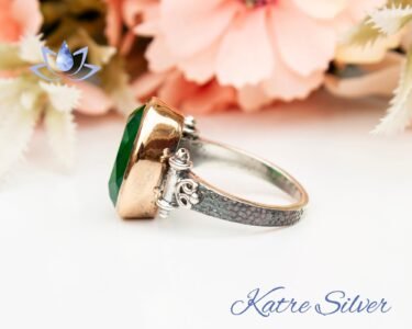 Teardrop Paraiba Tourmaline Oval Cut Aesthetic Design Women Ring, Apatite Ring, Green Unique Ring, Custom Ring, Green Diamond Ring, Gift for - Image 7