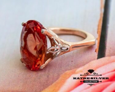 Rose Gold Diaspore Ring, Art Nouveau Ring, Women Ring, Woman Silver Ring, Statement Rose Ring, Handmade Silver Ring, Silver Ring Women, Ring - Image 3