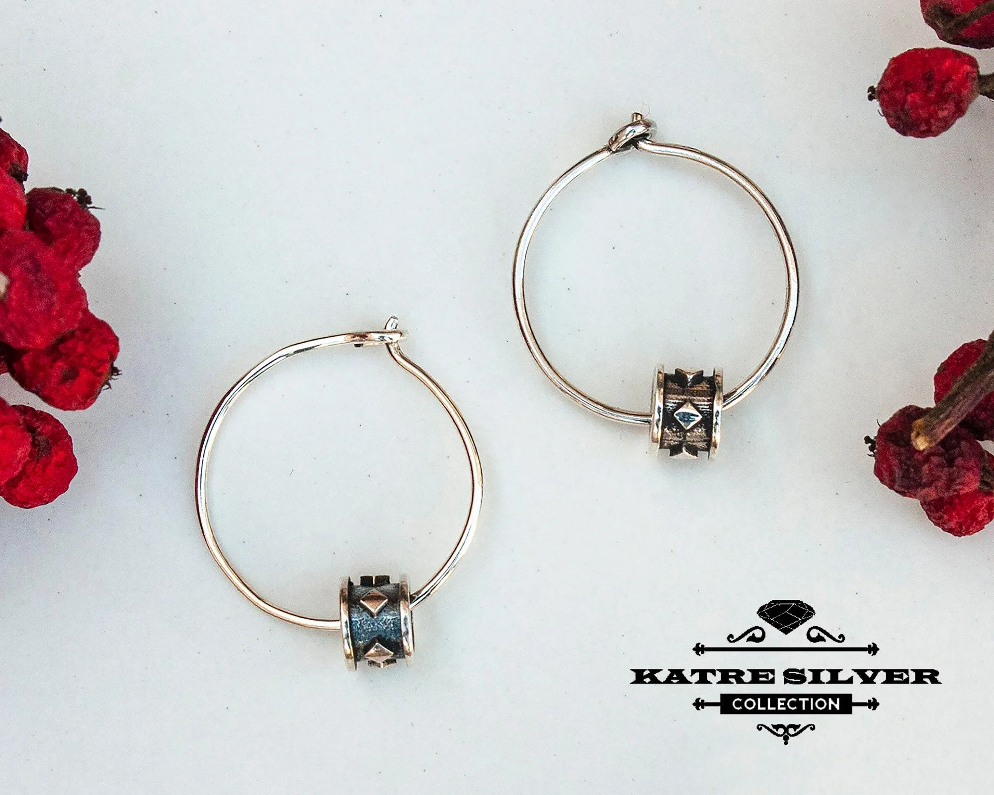 Thin Wire Hoop Earrings, Ethnic Hoop Earrings, Tribal Hoop Earrings, Tribal Earrings, Ethnic Earrings, Tribal Jewelry, Gypsy Earrings, Hoop