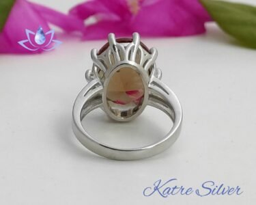 Stunning Sultanite Ring 925 Sterling Silver – Color Changing Diaspore Promise Ring, Elegant Unique Ring for Her - Image 8