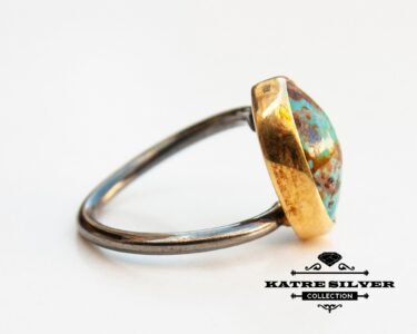 Oval Turquoise Ring, Navajo Ring, Turquoise Ring, Handmade Ring, Turquoise Jewelry, Statement Ring, Boho Ring, Natural Turquoise, Unique Ring - Image 7