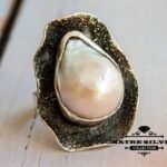 South Sea Pearl, Pearl Engagement, Vintage Pearl Ring, White Pearl Ring, Silver Pearl Ring, Pearl Ring, Pearl Jewelry, Statement Ring, Antique