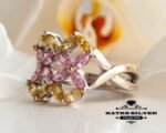 Marquise Stone Ring, Marquise Ring, Pink Stone Ring, Birthstone Ring, Anniversary Ring, Dainty Ring, Designer Ring, Multi Stone Ring, Unique - Image 5