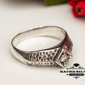 Men's Solitaire Ring, Man Silver Ring, Solitaire Ring, Hand Crafted Ring, Handmade Ring, Everyday Ring, Anniversary Ring, Silver Gift Ring